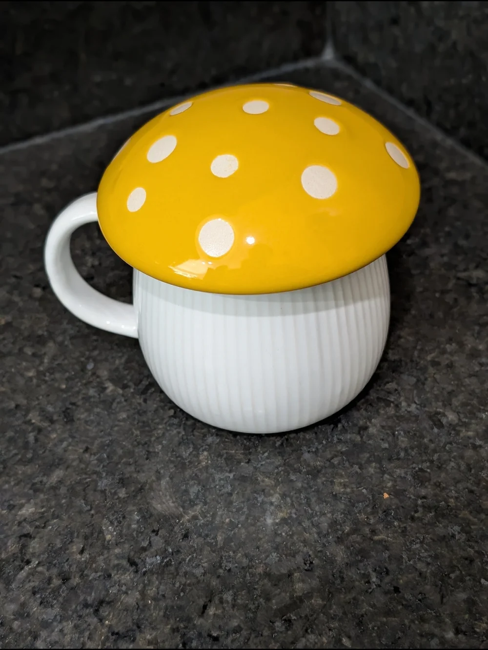 Cost Plus World Market White Ribbed Ceramic Mug
